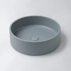 Concrete Circle Above Counter Basin | Eight Quarter | EQCO1 -HERA Bathware Sales concrete circle above counter basin eight quarter eqco1whiteabove counter basineight quarter 792198