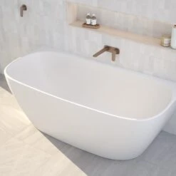 CONTURA II Back To Wall Freestanding Bathtub 1500mm | CAROMA