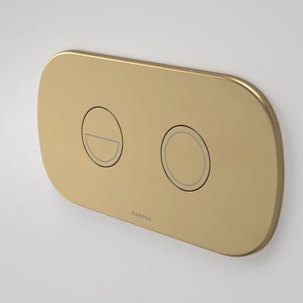 Contura II Invisi Series II® Round DC Dual Flush Button Panel | Caroma Contura II Invisi Series II® Round DC Dual Flush Button Panel | Caroma -HERA Bathware Sales contura ii invisi series ii round dc dual flush button panel caromabrushed brassflush buttoncaroma 657694
