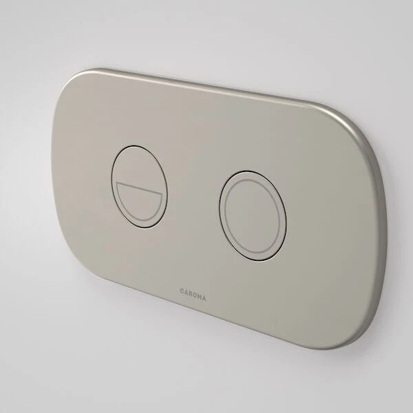 Contura II Invisi Series II® Round DC Dual Flush Button Panel | Caroma Contura II Invisi Series II® Round DC Dual Flush Button Panel | Caroma -HERA Bathware Sales contura ii invisi series ii round dc dual flush button panel caromabrushed nickelflush buttoncaroma 763191