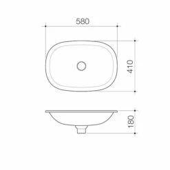 CONTURA II Undermount Basin 530 | CAROMA 8 CONTURA II Undermount Basin 530 | CAROMA -HERA Bathware Sales contura ii undermount basin 530 caromamatte whiteundermount basincaroma 321005