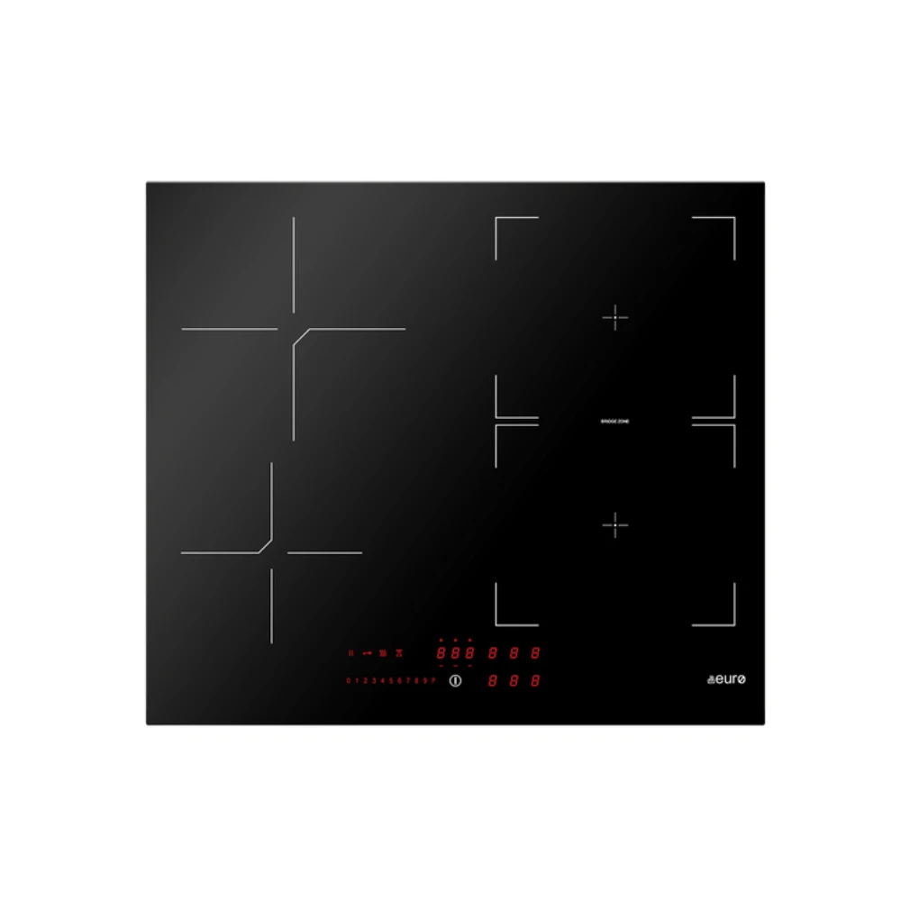Cooktop 60cm Induction Touch + Flexi Zone Bridge Function Black Glass E60IDB Cooktop 60cm Induction Touch + Flexi Zone Bridge Function Black Glass E60IDB -HERA Bathware Sales cooktop 60cm induction touch flexi zone bridge function black glass e60idbblackcooktopeuro appliances 364349