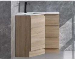 Corner Vanity Drawers On Left- 900mm -HERA Bathware Sales corner vanity drawers both side 900mmcabinet onlya8 natural timbervanitiessunny group 191077 2