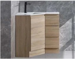 Corner Vanity Drawers on Right - 900mm Corner Vanity Drawers On Right - 900mm -HERA Bathware Sales corner vanity drawers both side 900mmcabinet onlya8 natural timbervanitiessunny group 191077