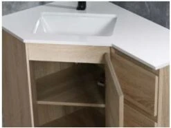 Corner Vanity Drawers On Left- 900mm -HERA Bathware Sales corner vanity drawers both side 900mmcabinet onlya8 natural timbervanitiessunny group 260060 2