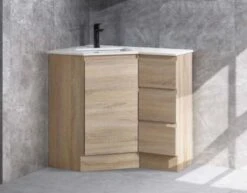 Corner Vanity Drawers On Left- 900mm -HERA Bathware Sales corner vanity drawers both side 900mmcabinet onlyglossy whitevanitiessunny group 620052 2