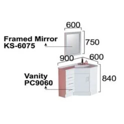 Corner Vanity Drawers On Left- 900mm -HERA Bathware Sales corner vanity drawers on left 900mmcabinet onlyglossy whitevanitiessunny group 830748