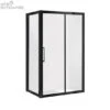 Corsica Sliding Semi Shower Screen Matte Black -HERA Bathware Sales corsica sliding semi shower screen matte blackno return1220mmshower screenjohnson suisse 735725