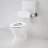 COSMO Care V2 Connector Toilet Suite With Backrest -HERA Bathware Sales cosmo care v2 connector toilet suite with backrestsingle flap seat whitegloss whitetoiletcaroma 922253