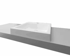 Cove Mineral Composite Inset Basin 1TH 460mm White Gloss -HERA Bathware Sales cove mineral composite inset basin 1th 460mm white glossgloss whitetimberline 299451