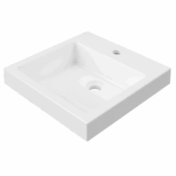 Cove Mineral Composite Inset Basin 1TH 460mm White Gloss -HERA Bathware Sales cove mineral composite inset basin 1th 460mm white glossgloss whitetimberline 873786