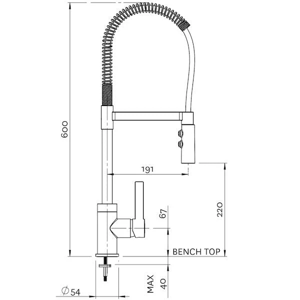 Culinary Gaston Pull Down Sink Mixer | Methven Culinary Gaston Pull Down Sink Mixer | Methven -HERA Bathware Sales culinary gaston pull down sink mixer methvenchromekitchen mixermethven 227098