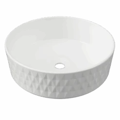 Diamond Basin 360mm -HERA Bathware Sales diamond basin 360mmgloss whitetimberline 176813