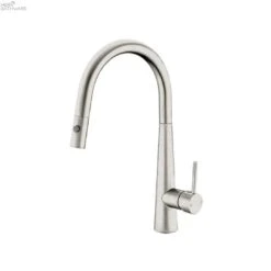 DOLCE Pull-Out Sink Mixer With Vegie Spray Function -HERA Bathware Sales dolce pull out sink mixer with vegie spray functionbrushed nickelkitchen mixernero tapware 589679