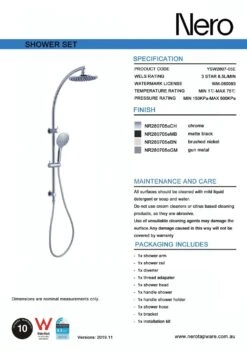 DOLCE Shower Column Set *Discontinuing* -HERA Bathware Sales dolce shower column set discontinuinggun metalshower setnero tapware 532162