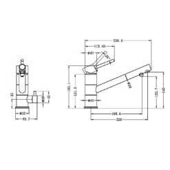 DOLCE Three-Way Kitchen Mixer -HERA Bathware Sales dolce three way kitchen mixermatte blackkitchen mixernero tapware 577872
