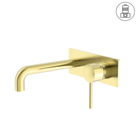 DOLCE Wall Basin Mixer Stylish Spout DOLCE Wall Basin Mixer Stylish Spout -HERA Bathware Sales dolce wall basin mixer stylish spoutbrushed goldwall basin mixernero tapware 768318