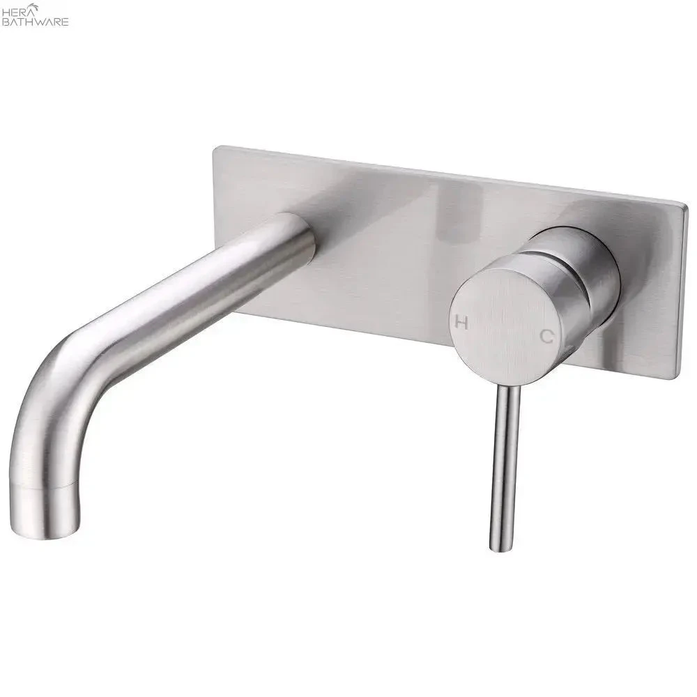 DOLCE Wall Basin Mixer Stylish Spout DOLCE Wall Basin Mixer Stylish Spout -HERA Bathware Sales dolce wall basin mixer stylish spoutbrushed nickelwall basin mixernero tapware 706984