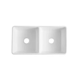 DOUBLE BUTLER SINK 845X455X255MM -HERA Bathware Sales double butler sink 845x455x255mmgloss whitekitchen sinkotti 793398