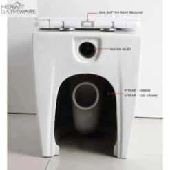 Duffy Gloss White Rimless Pan Only -HERA Bathware Sales duffy gloss white rimless pan onlytoiletlouis marco 717128