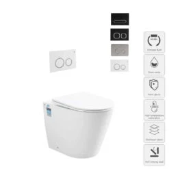 Duffy Gloss White Rimless R&T In Wall Cistern Set