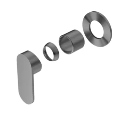 ECCO SHOWER MIXER ROUND BACK PLATE TRIM KITS ONLY -HERA Bathware Sales ecco shower mixer round back plate trim kits onlygun metalshower mixernero tapware 726230