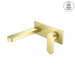 ECCO Wall Basin Mixer 6 ECCO Wall Basin Mixer -HERA Bathware Sales ecco wall basin mixerbrushed goldwall basin mixernero tapware 339940