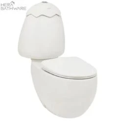 Egg Junior Close Coupled Suite, White Cistern Lid, Extended Pan Connector