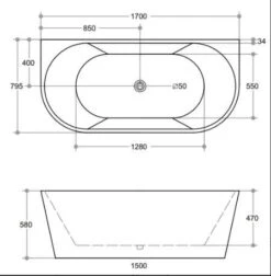 Elivia Back To Wall Bathtub - Gloss Black 5 Elivia Back To Wall Bathtub - Gloss Black -HERA Bathware Sales elivia back to wall bathtub gloss black1500mmgloss blackbathtubkdk bathware 521798