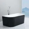 Elivia Back To Wall Bathtub - Gloss Black