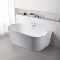 Elivia Back To Wall Bathtub (Overflow/No Overflow) | Ceto