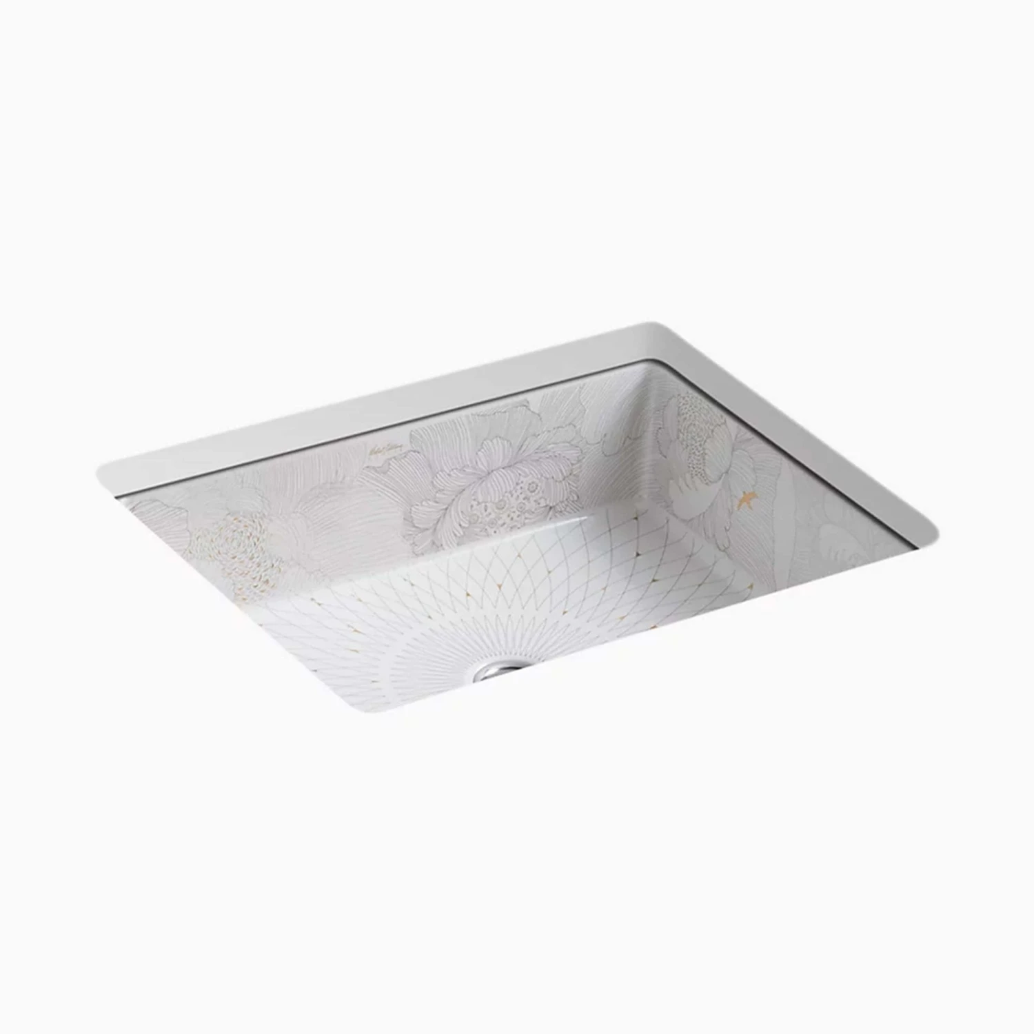 Empress Bouquet Rectangle UnderCounter Basin Empress Bouquet Rectangle UnderCounter Basin -HERA Bathware Sales empress bouquet rectangle undercounter basinkohler 210510