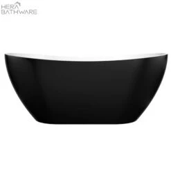 Evie Free Standing Bathtub - Gloss Black 4 Evie Free Standing Bathtub - Gloss Black -HERA Bathware Sales evie free standing bathtub gloss black1500mmgloss blackbathtubkdk bathware 806469