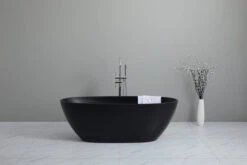 Stella Free Standing Bathtub - Matte Black 5 Stella Free Standing Bathtub - Matte Black -HERA Bathware Sales evis free standing bathtub matte black1500mmmatte blackfreestanding bathskdk bathware 449373