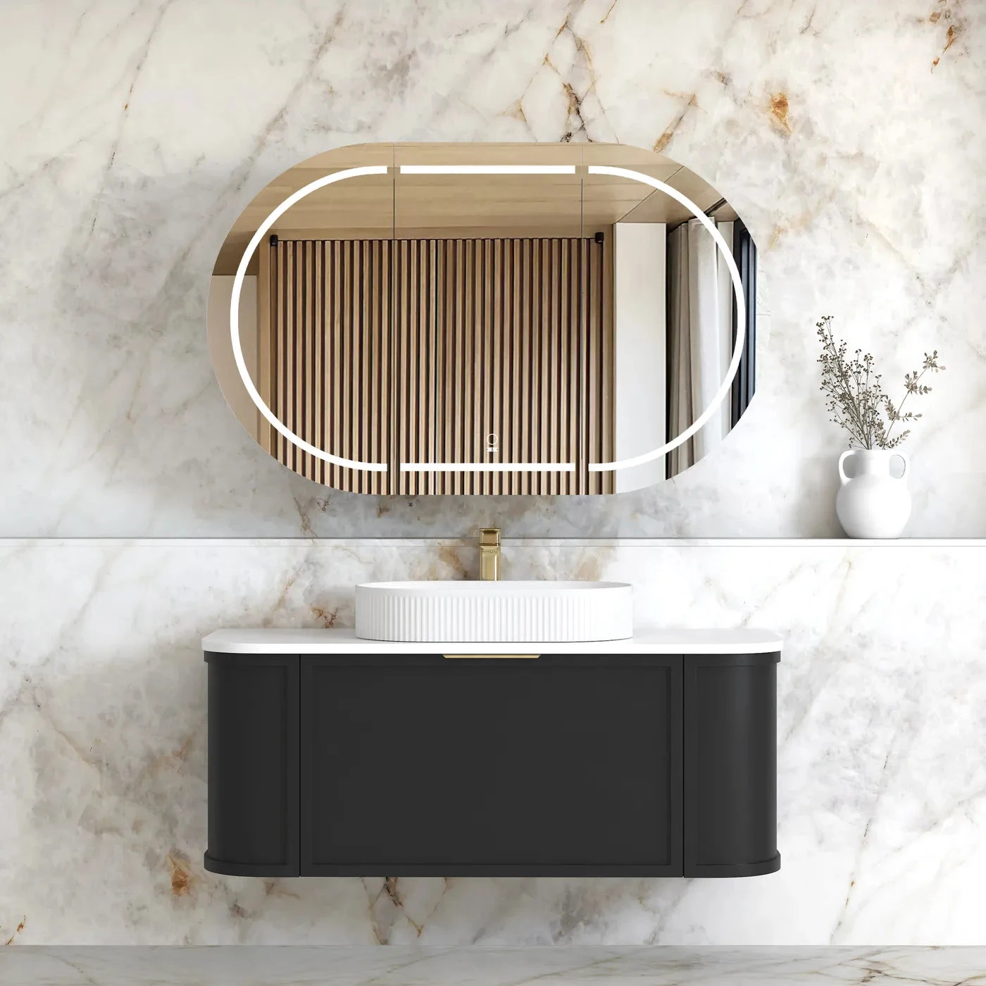 Hampshire 600-1800mm Satin Black Wall Hung Vanity Hampshire 600-1800mm Satin Black Wall Hung Vanity -HERA Bathware Sales