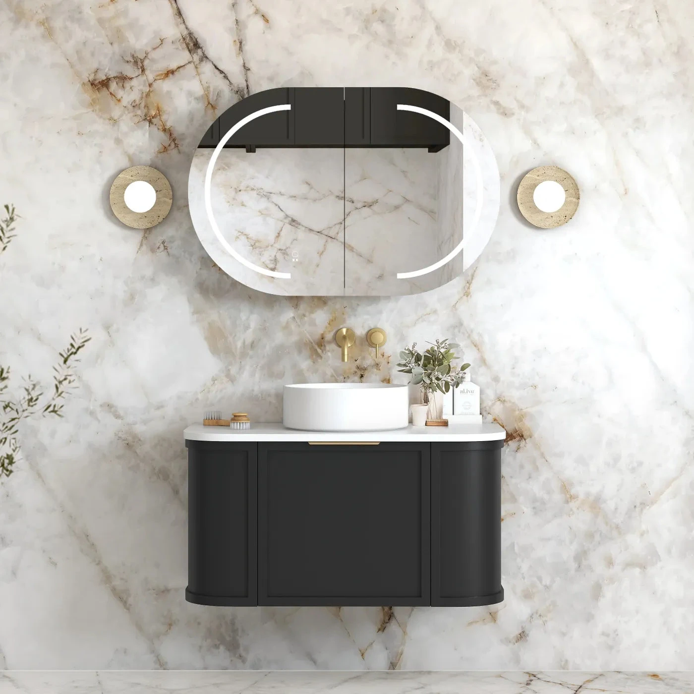 Hampshire 600-1800mm Satin Black Wall Hung Vanity Hampshire 600-1800mm Satin Black Wall Hung Vanity -HERA Bathware Sales