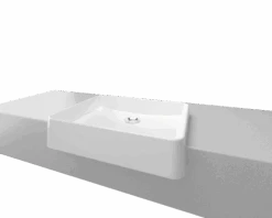 Fergus Semi Recessed Basin 500mm White Gloss -HERA Bathware Sales fergus semi recessed basin 500mm white glossgloss whitetimberline 292285