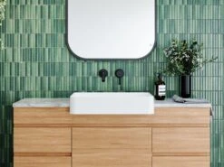 Fergus Semi Recessed Basin 500mm White Gloss