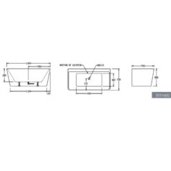 Florence Back To Wall Bath -HERA Bathware Sales florence back to wall bathgloss white1400mmbathtubbest bm 760512