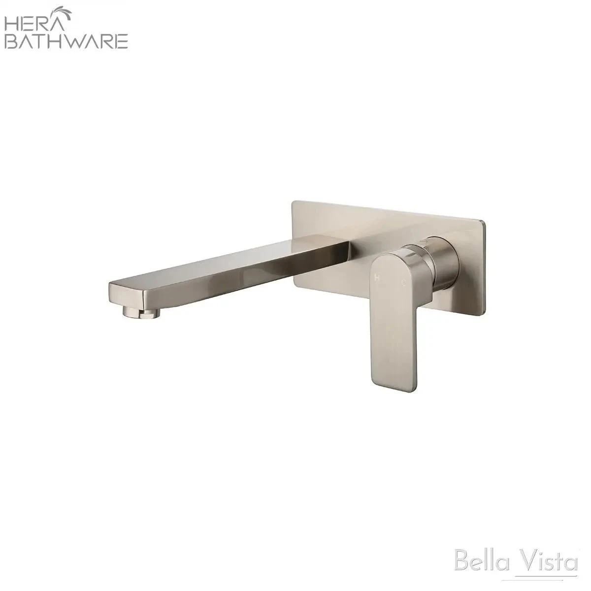 Flores Wall Basin Mixer Flores Wall Basin Mixer -HERA Bathware Sales flores wall basin mixerbrushed nickelwall basin mixerbella vista 424442