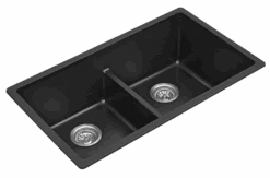 Fomos Granite Kitchen Sinks 790x460mm | Bella Vista -HERA Bathware Sales fomos granite kitchen sinks 790x460mm bella vistablack granite790x460mm single bowlkitchen sinkbella vista 599672
