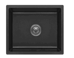 Fomos Granite Kitchen Sinks Single Bowl | Bella Vista -HERA Bathware Sales fomos granite kitchen sinks single bowl bella vistablack granite550x450mmkitchen sinkbella vista 567803
