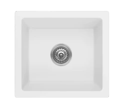 Fomos Granite Kitchen Sinks Single Bowl | Bella Vista -HERA Bathware Sales fomos granite kitchen sinks single bowl bella vistawhite granite410x460mmkitchen sinkbella vista 937025