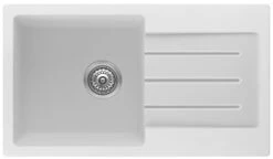 Fomos Granite Kitchen Sinks With Drainer | Bella Vista -HERA Bathware Sales fomos granite kitchen sinks with drainer bella vistablack granite860 x 500mmkitchen sinkbella vista 723501