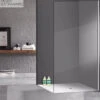 Frameless Return Glass / Walk In Shower Glass Fixed Panel | Convex -HERA Bathware Sales frameless return glass walk in shower glass fixed panel convex170 400mmshower screenconvex 226167