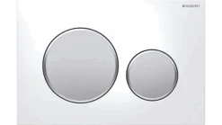 Geberit Sigma 20 Dual-flush Matt White Button With Chrome Trim