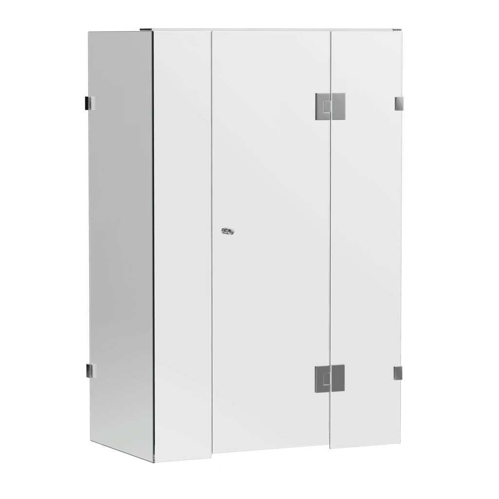 Gem Series (B) Fully Frameless Shower Screen (Door in Middle) Front Glass Gem Series (B) Fully Frameless Shower Screen (Door In Middle) Front Glass -HERA Bathware Sales gem series b fully frameless shower screen door in middle front glasschrome915 1200mmshower screenconvex 825186