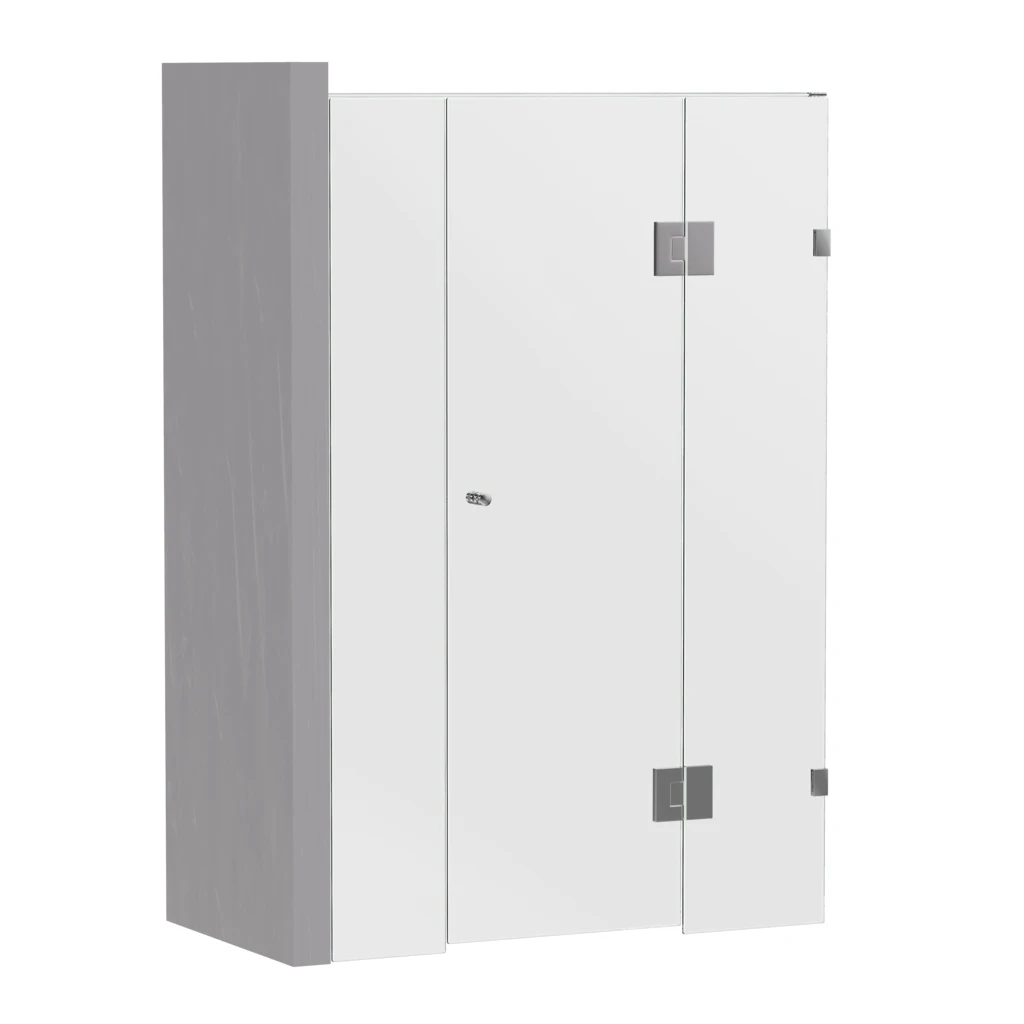 Gem Series (B) Fully Frameless Shower Screen (Door in Middle) Front Glass Gem Series (B) Fully Frameless Shower Screen (Door In Middle) Front Glass -HERA Bathware Sales gem series b fully frameless shower screen door in middle front glasschrome915 1200mmshower screenconvex 884164