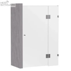 Gem Series (C) Fully Frameless Shower Screen Standard Front & Return Set 10 Gem Series (C) Fully Frameless Shower Screen Standard Front & Return Set -HERA Bathware Sales gem series c fully frameless shower screen standard front return setchrome900 x 900mmshower screenconvex 214895