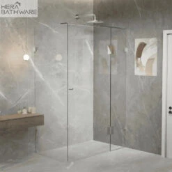 Gem Series (C) Fully Frameless Shower Screen Standard Front & Return Set